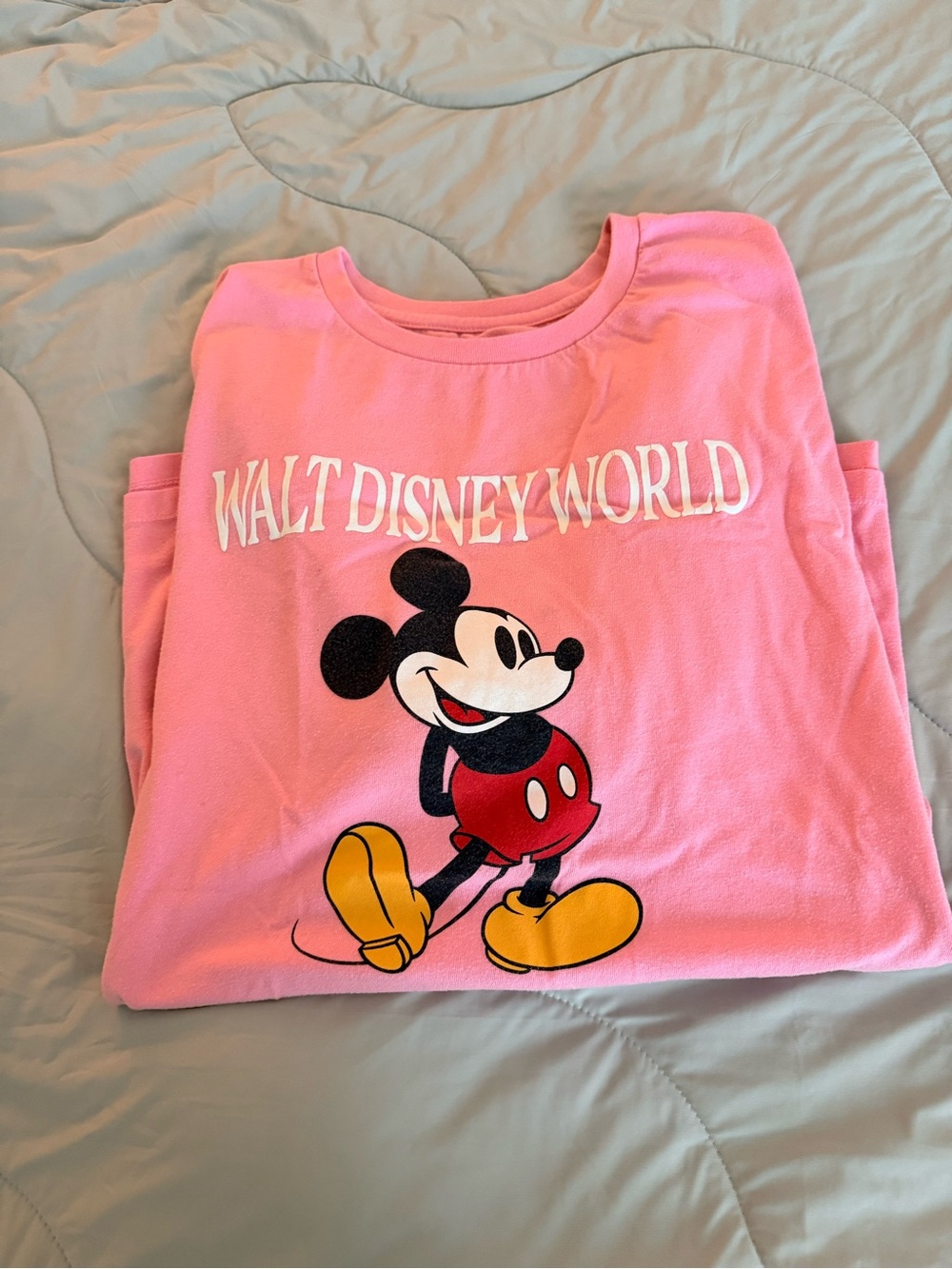 Disney Pink Short Sleeve Tee with Side Logo Tag